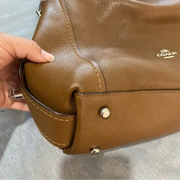 Coach Eddie shoulder bag purse slouch pepplestone - Picture 8 of 14